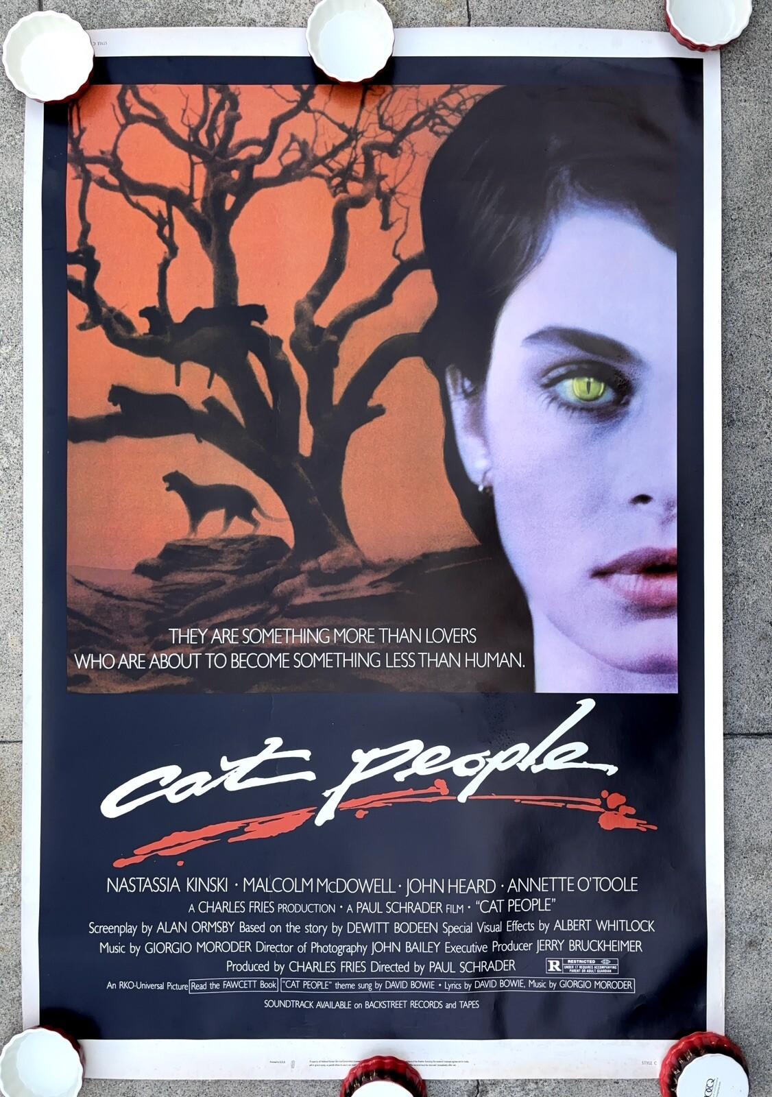 Original 1982 Cat People Promo Movie Poster 40"x60" Rolled Nastassia Kinski