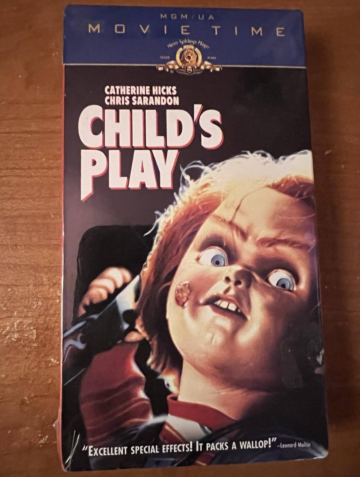 MGM/UA Movie Time Child's Play Sealed (1988) R Horror Thriller VHS NTSC Hicks