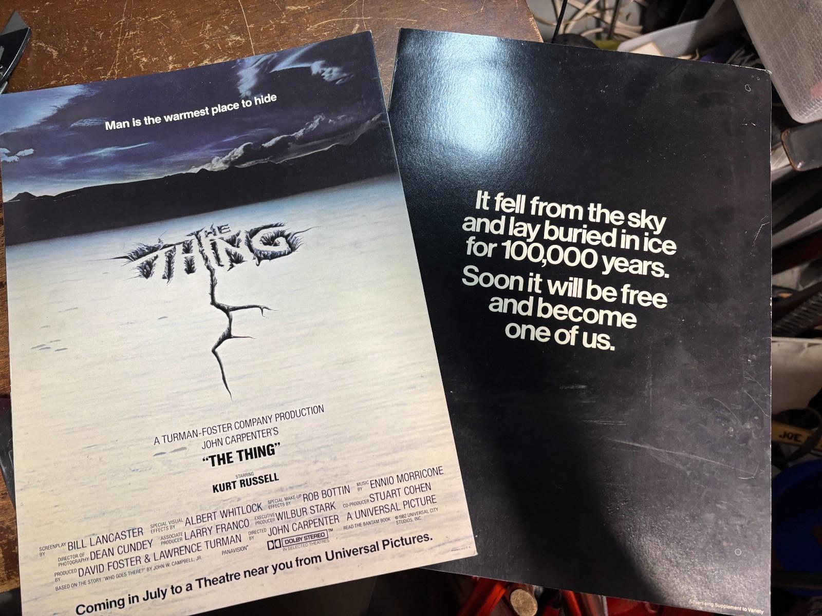 THE THING (1982) John Carpenter Advertising Supplement Kurt Russel Original