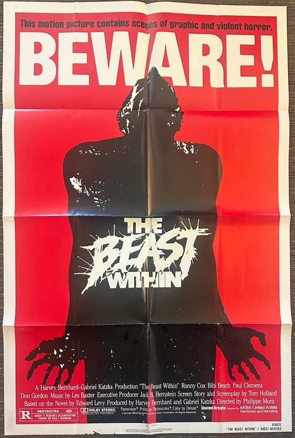 The Beast Within Original 27x41 US One Sheet Movie Poster 1982 Cult Horror