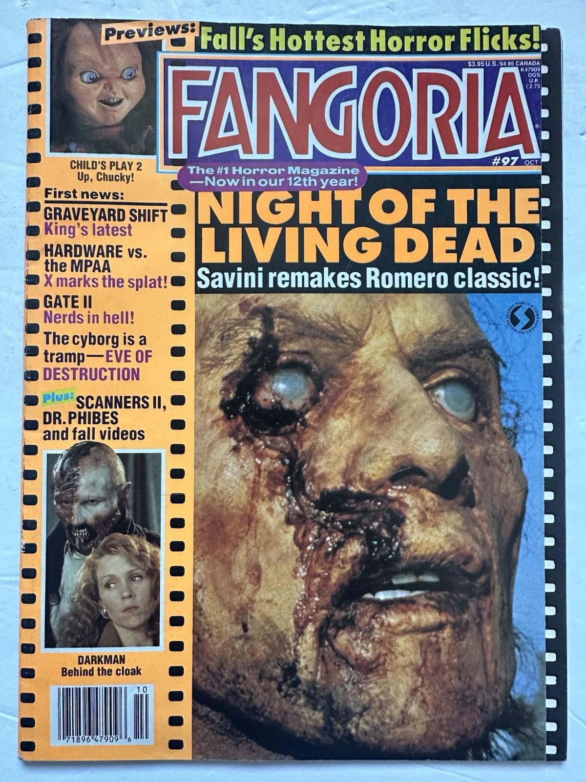 Fangoria #97 “Night Of The Living Dead” Cover Oct. 1990 (Starlog) Arachnophobia