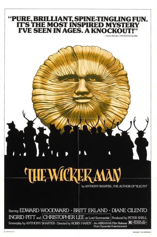 THE WICKER MAN ORIGINAL MOVIE POSTER 1974 RARE STYLE B WICKERMAN