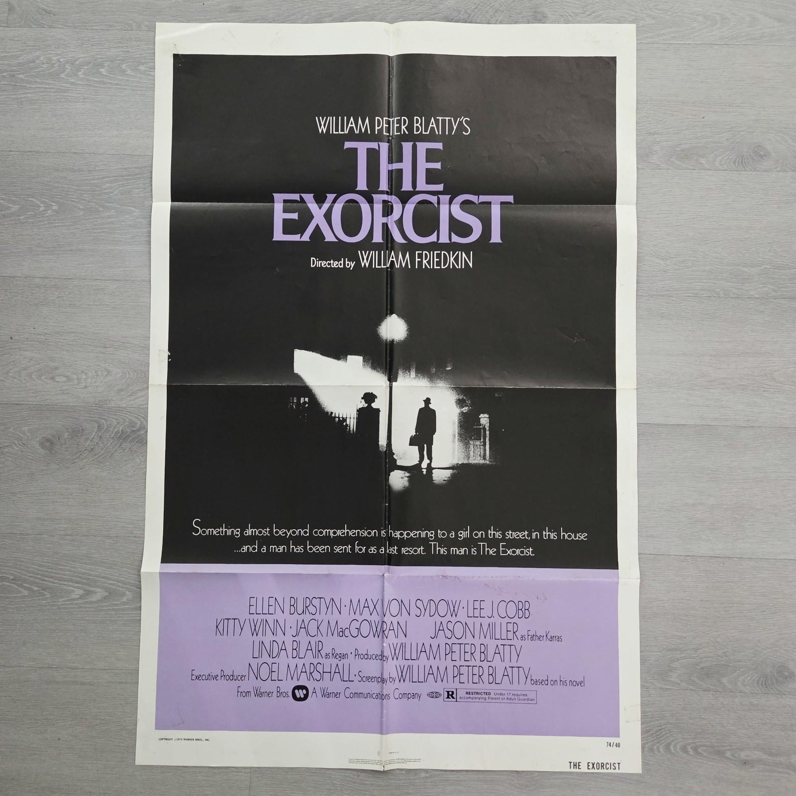 The Exorcist 1974 Original US Movie Poster 27x41 One Sheet Folded Horror Classic