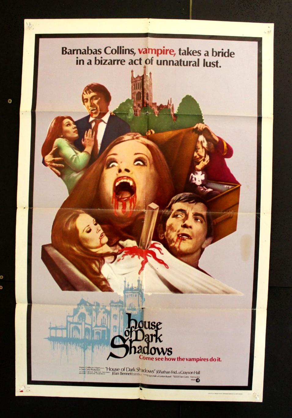 House of Dark Shadows (Jonathan Frid) 27x41" Original US Movie Poster 70s