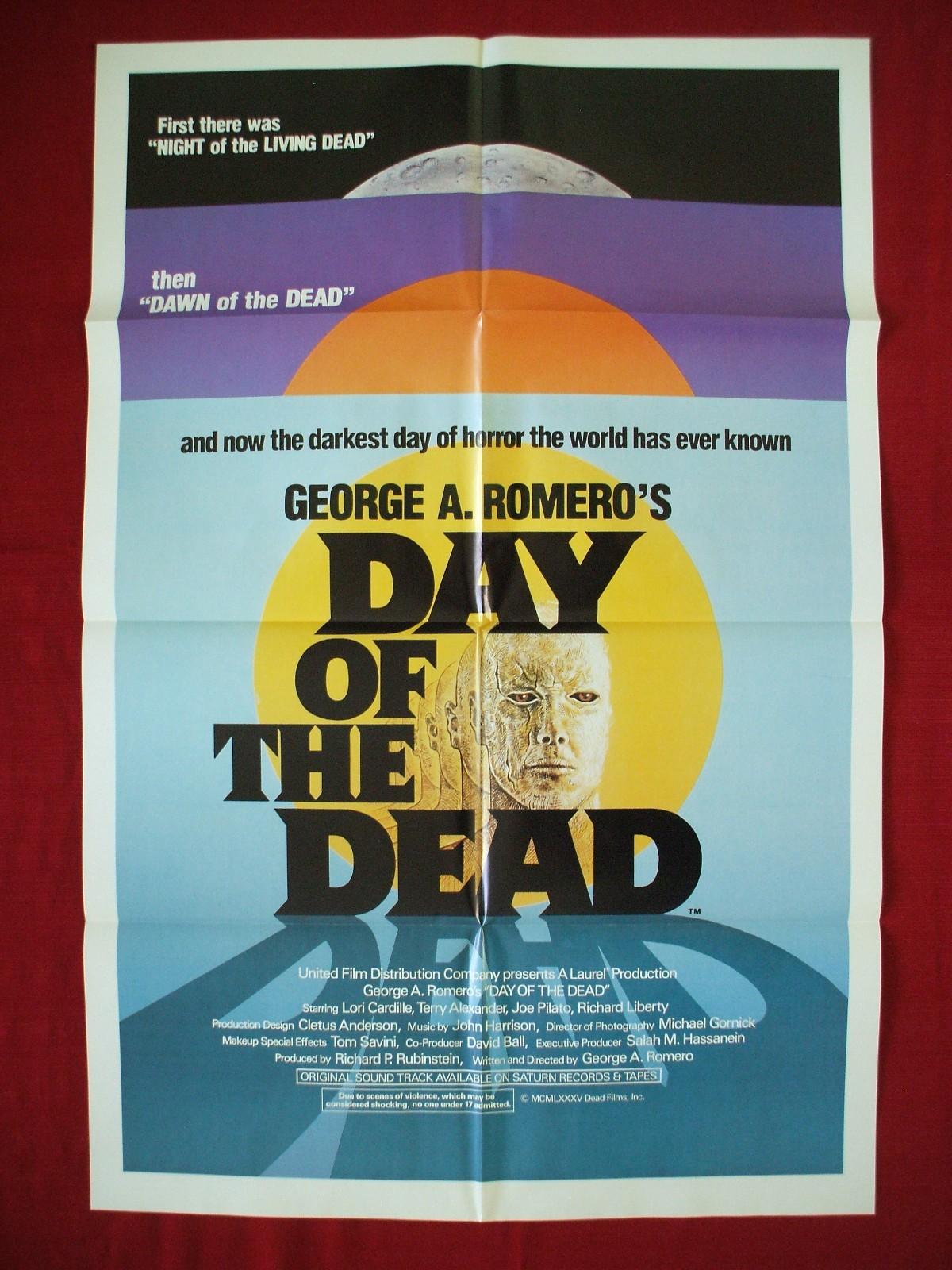DAY OF THE DEAD * 1985 ORIGINAL MOVIE POSTER 1SH ROMERO ZOMBIE HALLOWEEN C9-C10