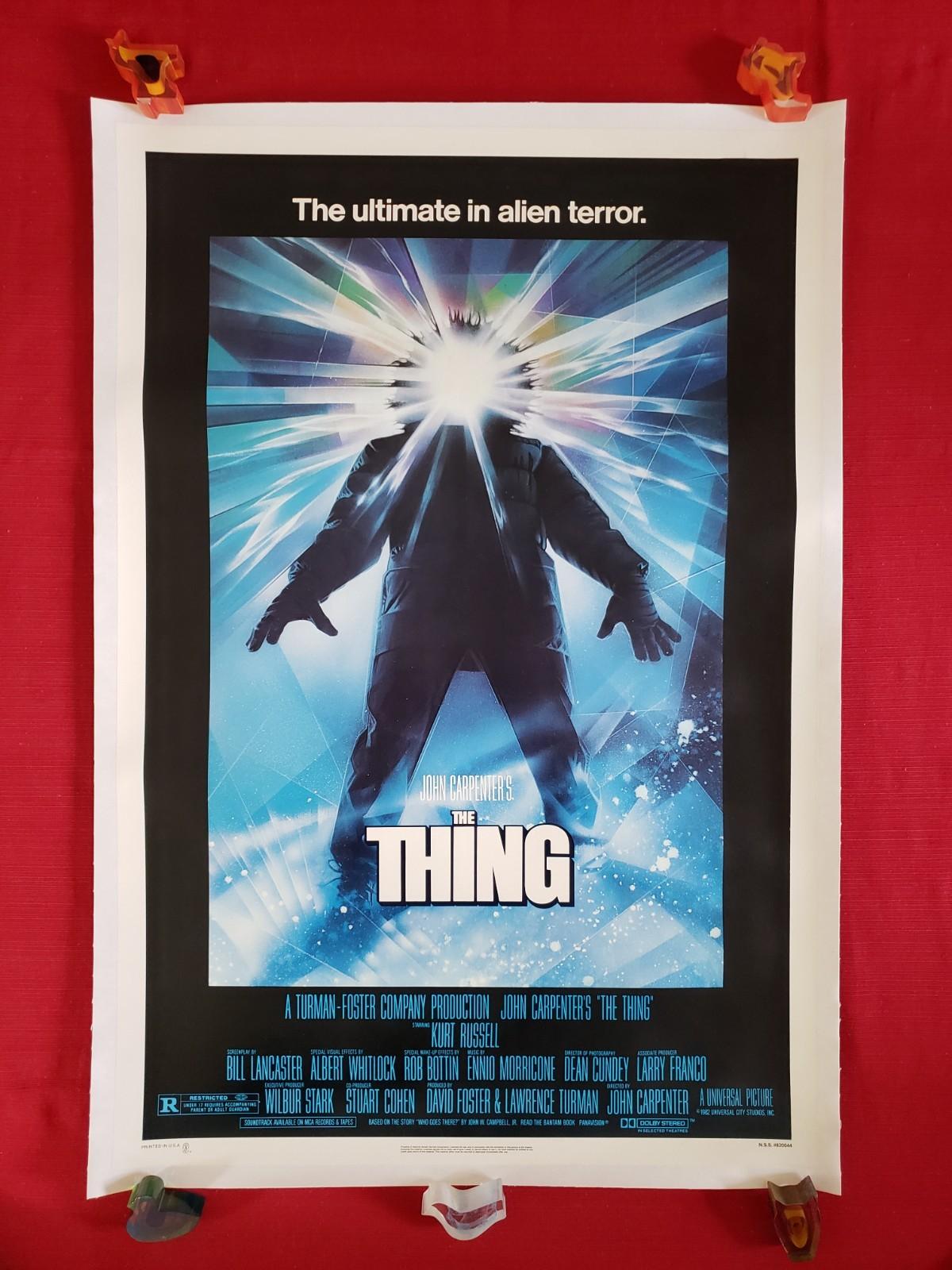 THE THING  * 1982 ORIGINAL MOVIE POSTER 1SH HALLOWEEN HORROR LINEN BACKED BEAUTY