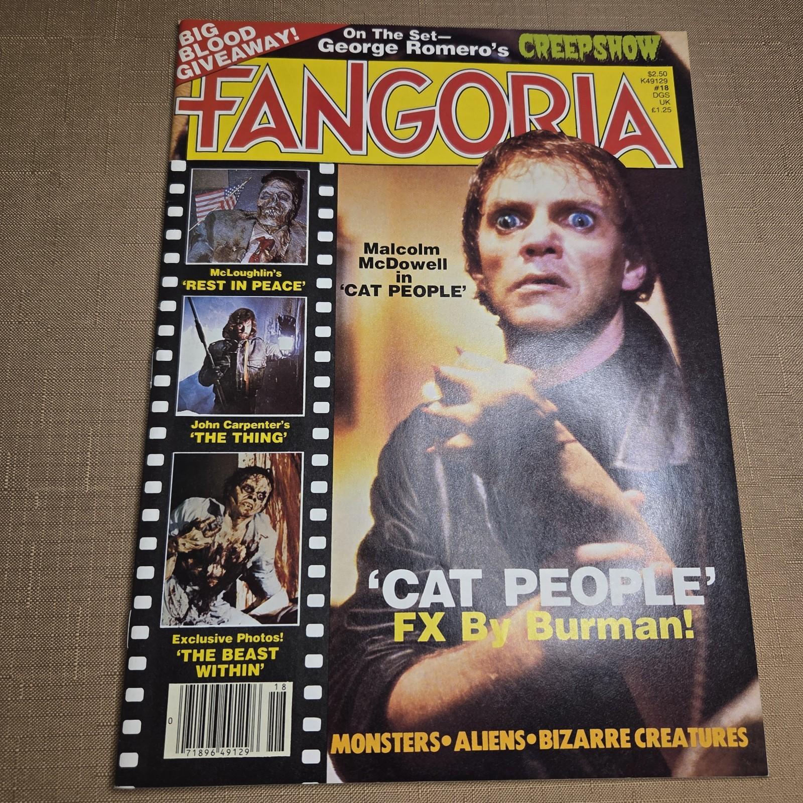 FANGORIA 18 1982 THE THING MacReady CREEPSHOW Cat People MIKE PLOOG Horror Mag