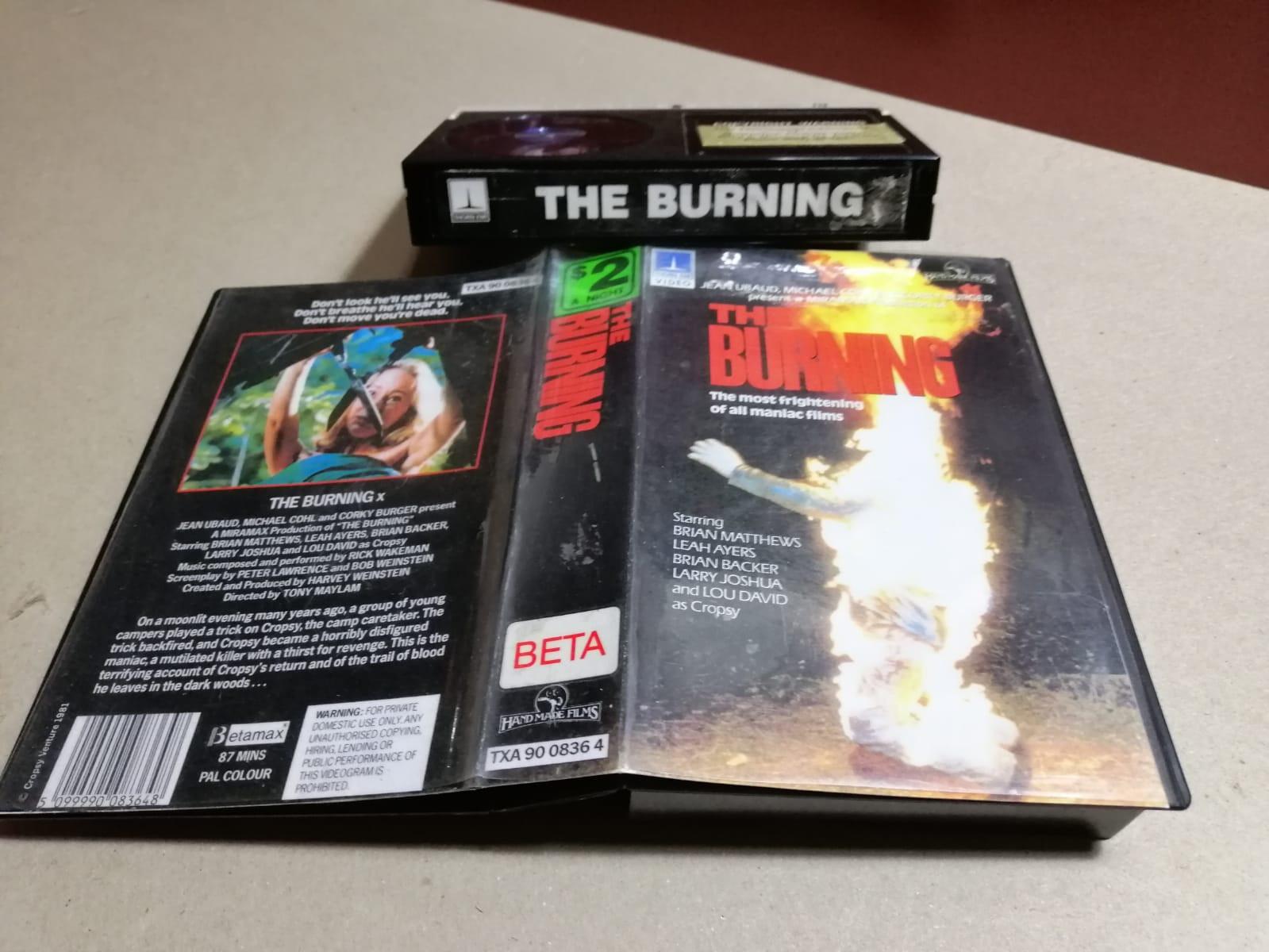 The BURNING (1981) - RARE Pre cert Betamax NOT Vhs - (Tom Savini) SLASHER/HORROR