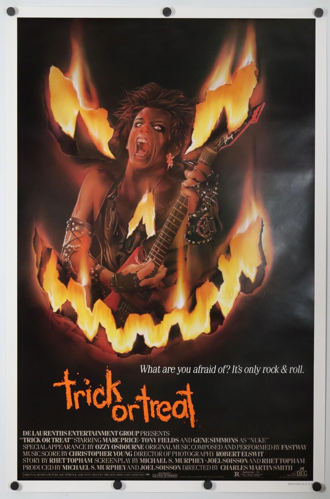 Trick Or Treat - original movie poster - 27x41 - 1986 - ROLLED Gene Simmons
