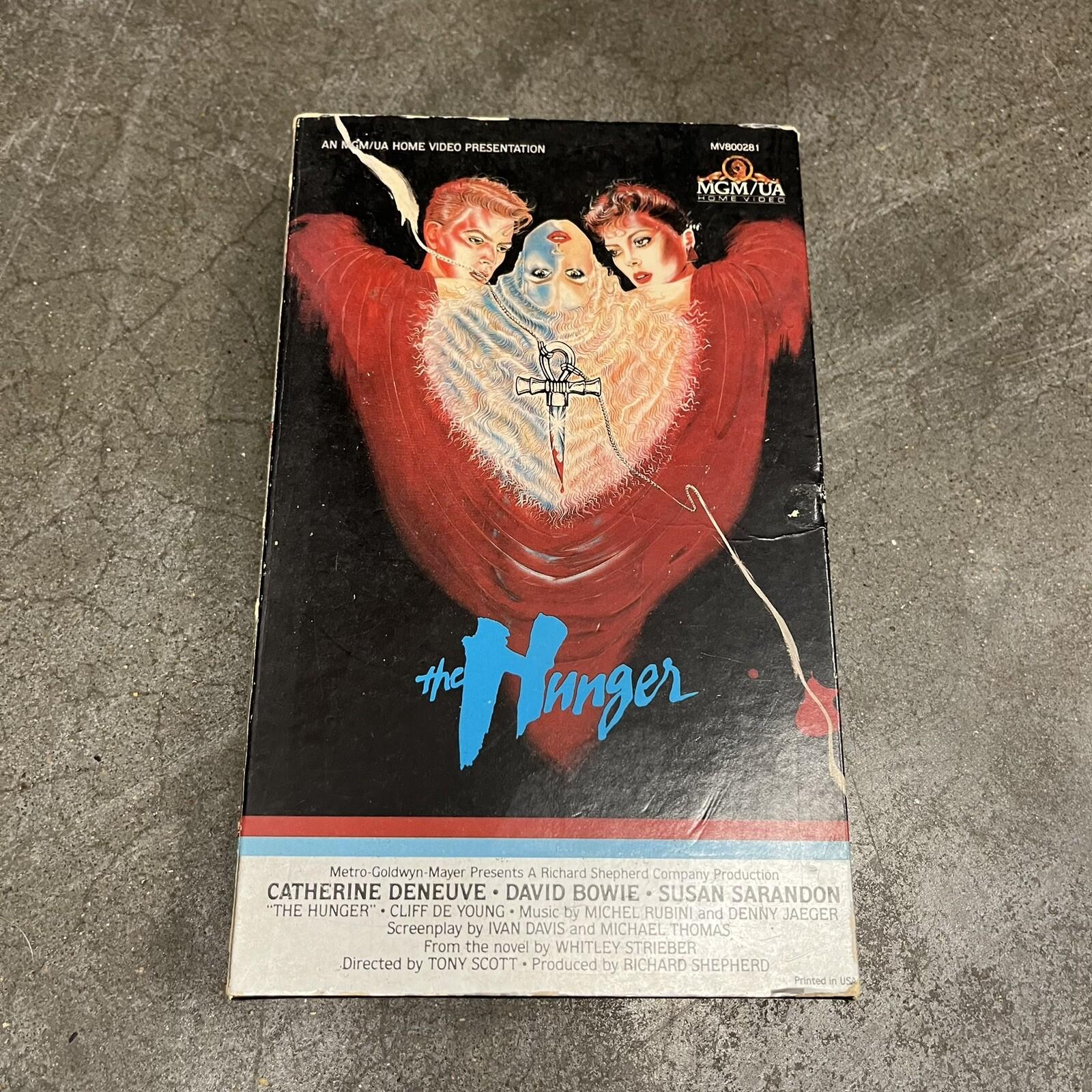 The Hunger VHS Big Box 1983 RARE VINTAGE CULT MGM Home David Bowie MGM