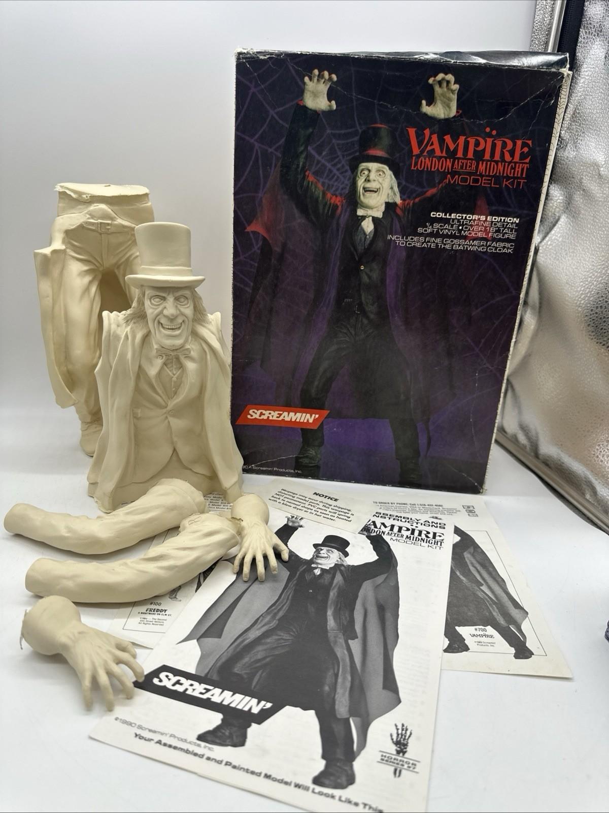 Screamin Vampire London After Midnight 14 Scale Model Kit Horror 1990 Open Box