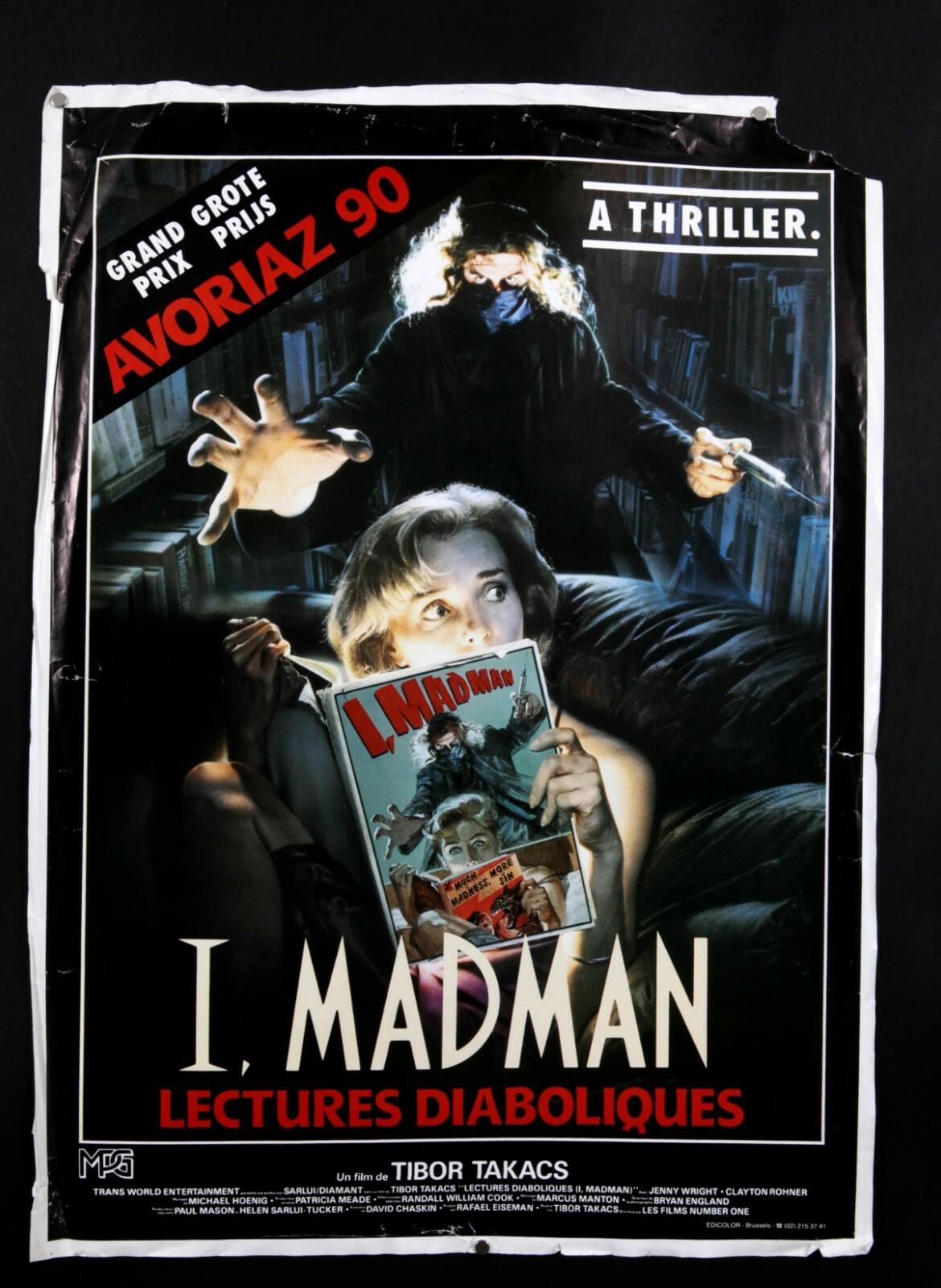 I, Madman - Original Belgian Movie Poster - 1989 - Horror
