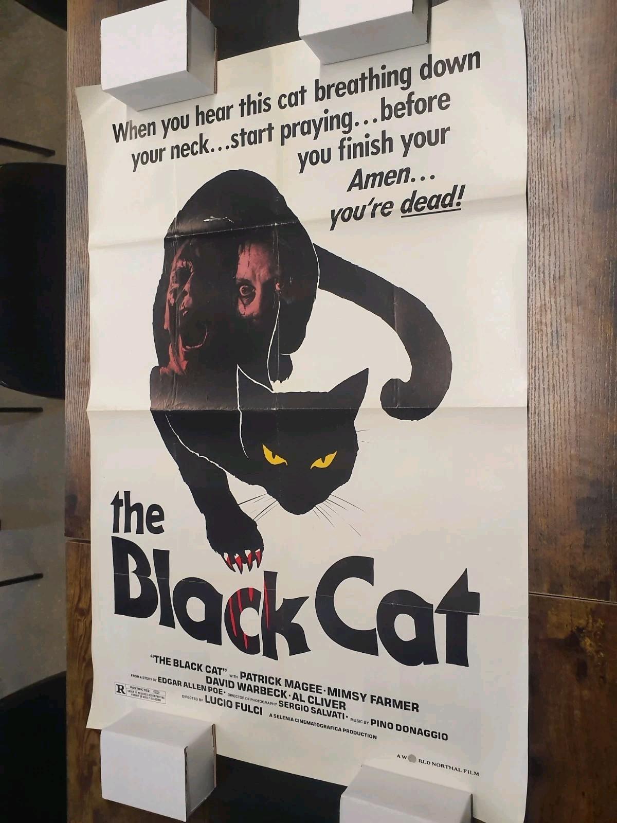 THE BLACK CAT Horror Sci-Fi 27x41" - 1981 Original Movie Poster ( TL26 )