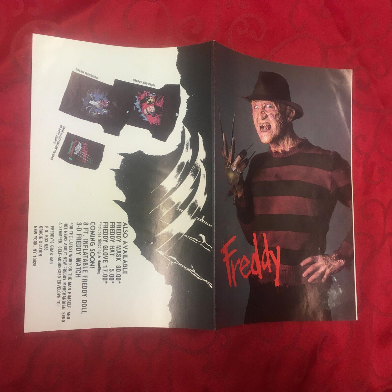 1987 Rare Nightmare On Elm Street 3 Dream Warriors- Freddy Fan Club Order Form