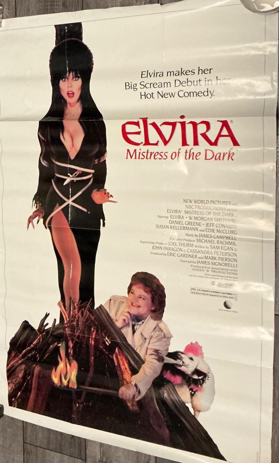 Elvira Mistress of the Dark Original Folded Movie Theater Poster 27x41