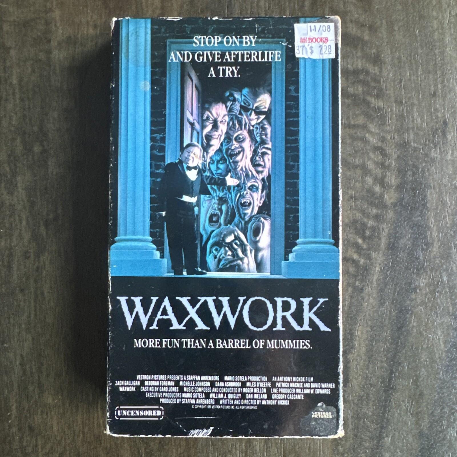RARE UNCENSORED Waxwork (VHS, 1989) Vestron Pictures HTF OOP Horror