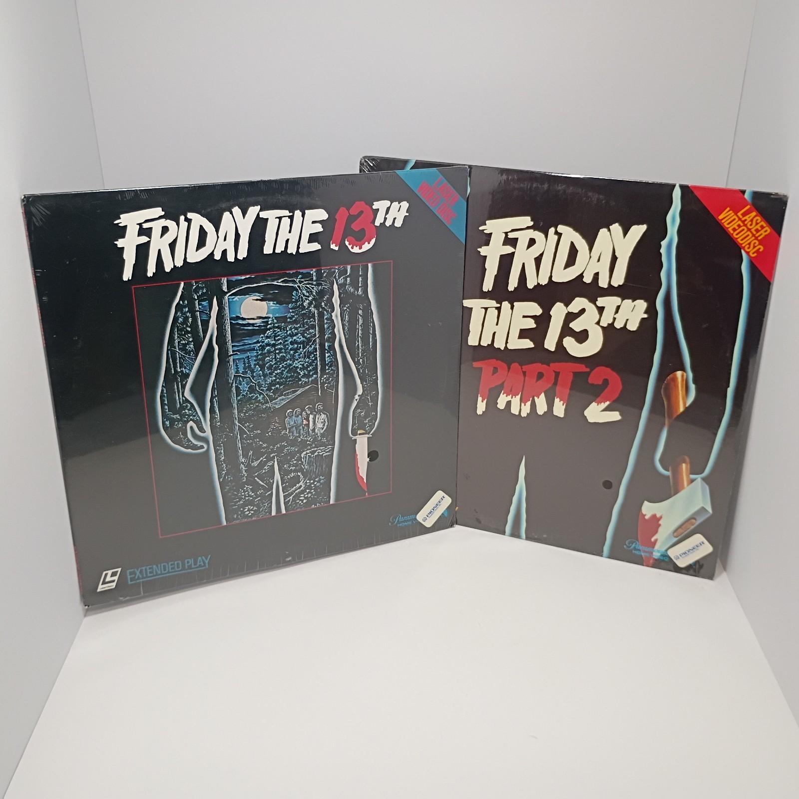 Friday The 13th Part 1 & 2 Laserdisc Lot NEW SEALED! Paramount Home Video Horror
