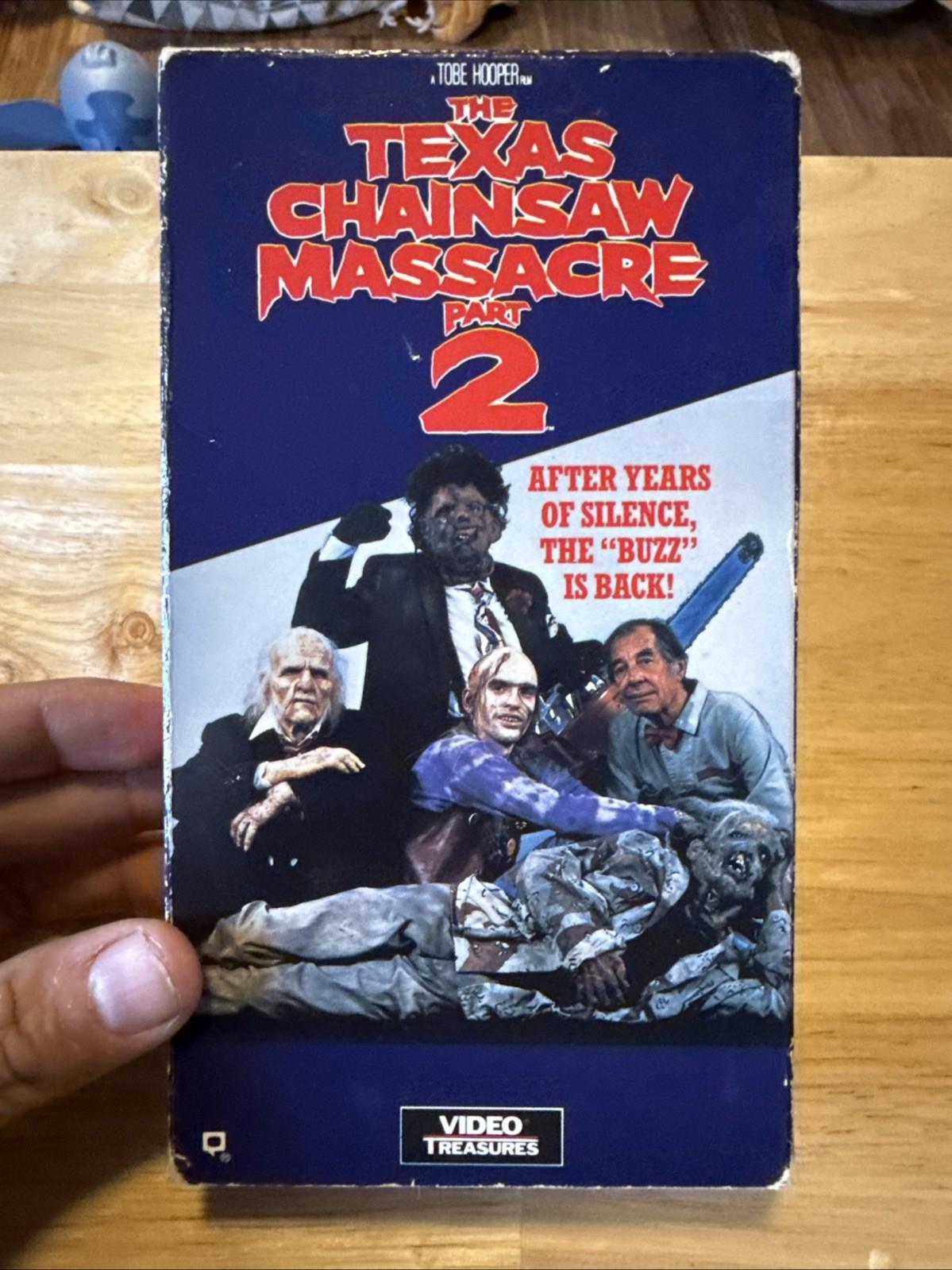 The Texas Chainsaw Massacre Part 2 RARE ORIGINAL VHS HORROR MOVIE TAPE 1986