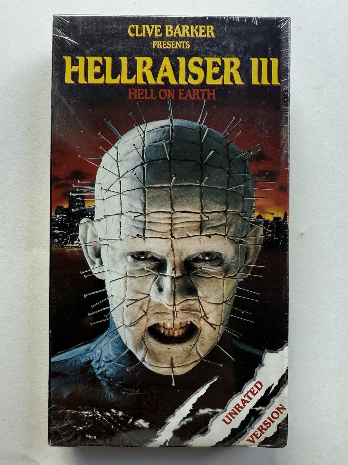 Hellraiser III: Hell on Earth (VHS, 1992) New Sealed w Watermark Horror Pinhead
