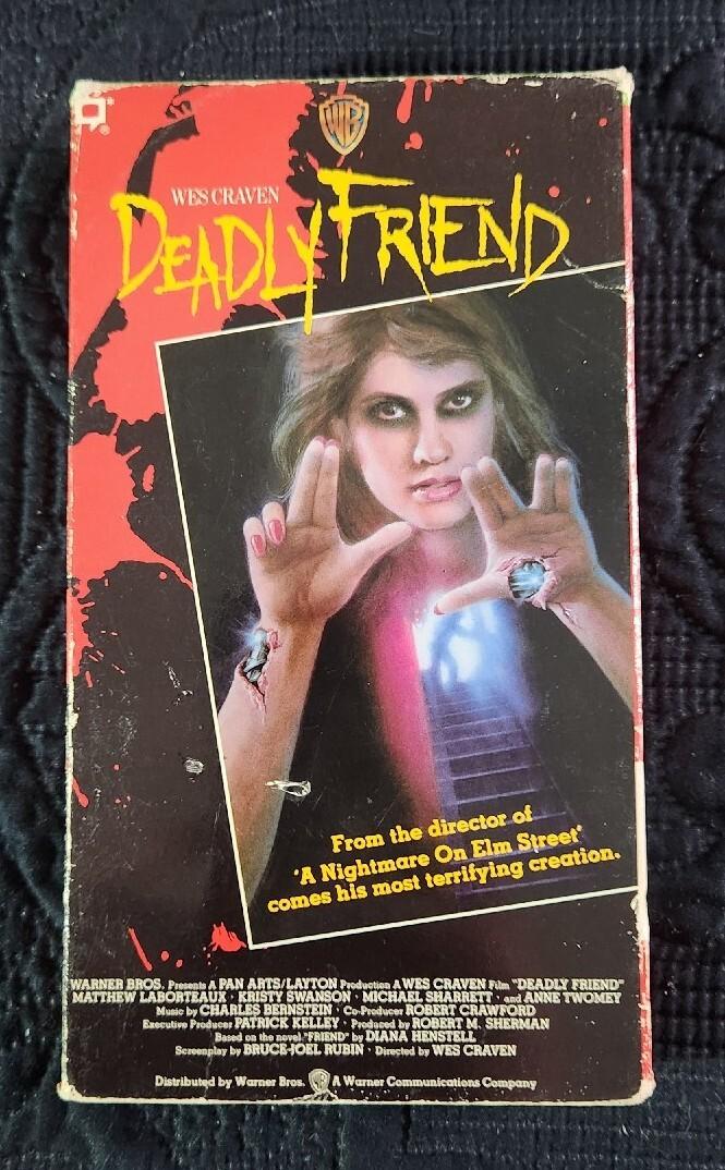 Deadly Friend 1986  - Wes Craven VHS Horror Slasher Boardinghouse Vintage  Video