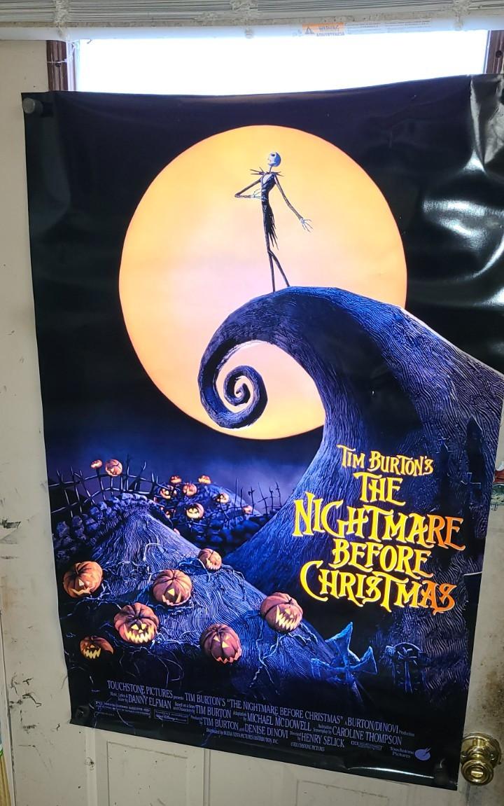 Original The Nightmare Before Christmas 1993 Movie Poster Double Sided 27x40