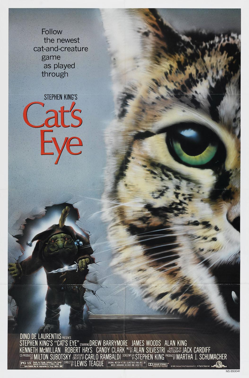 CAT'S EYE (1985) ORIGINAL MOVIE POSTER  -  FOLDED