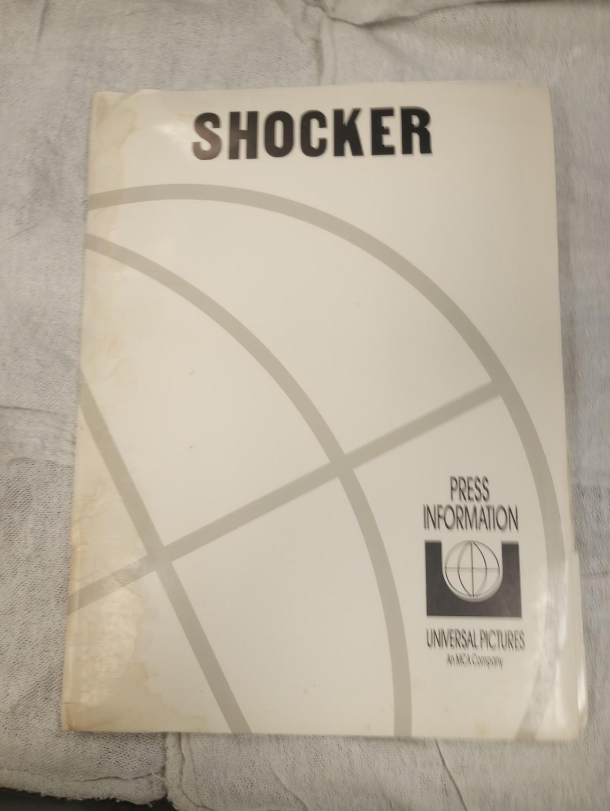 1989 Wes Craven’s Shocker Movie Press Kit 8 Photos  Pamphlets Release