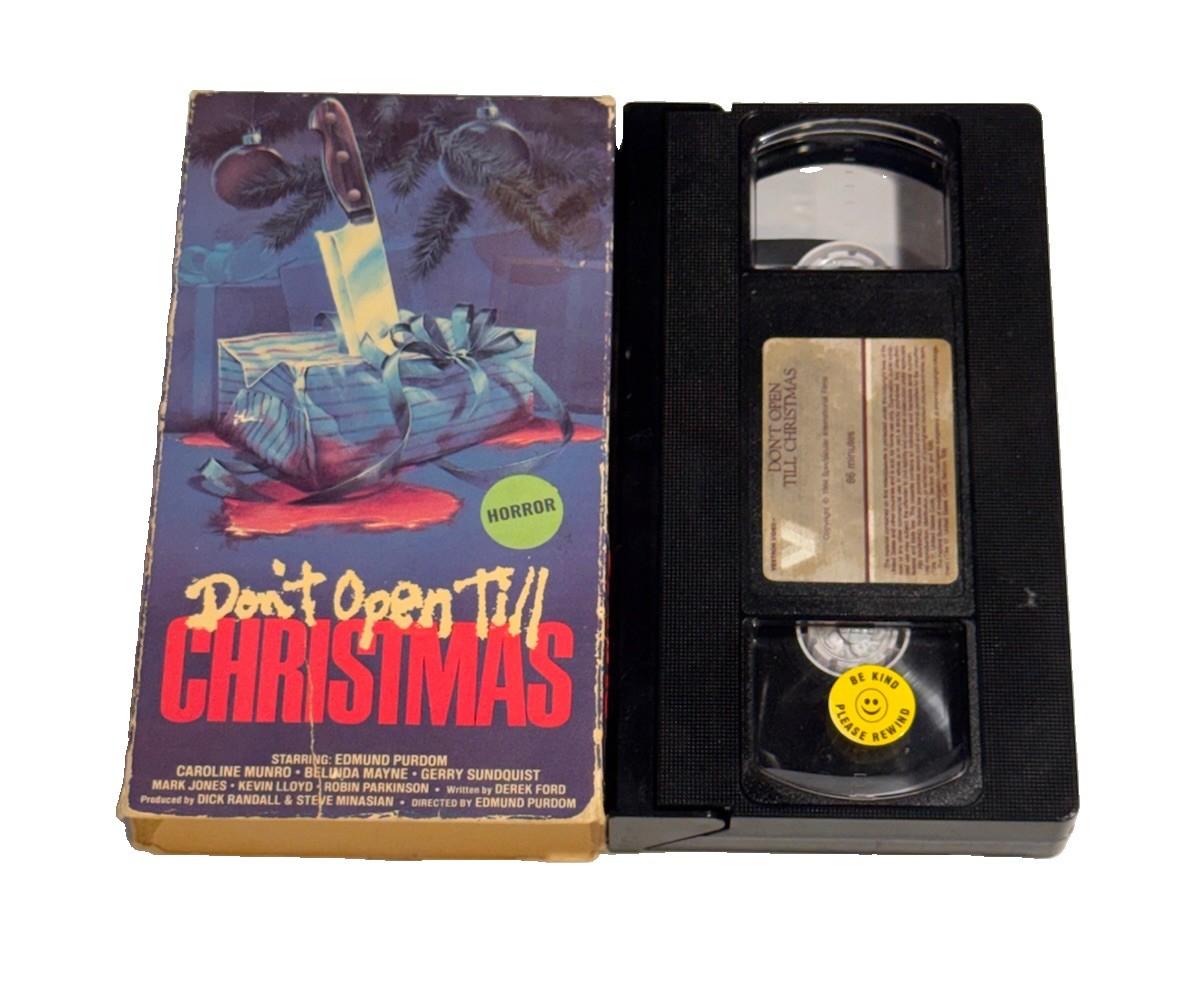 Don’t Open Till Christmas VHS 1984 Slasher Horror Edmund Purdom Slipcase