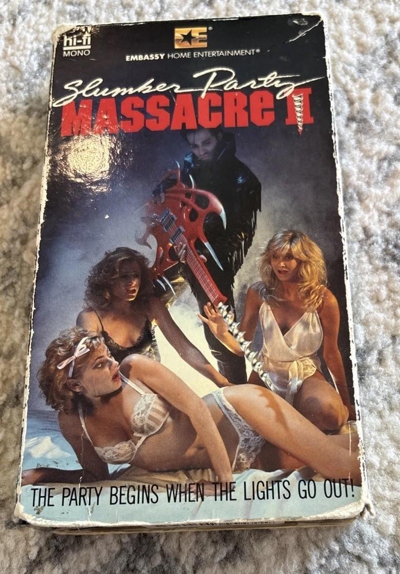 Slumber Party Massacre 2  - 1987 VHS Tape and Cover (Starring Crystal Bernard)