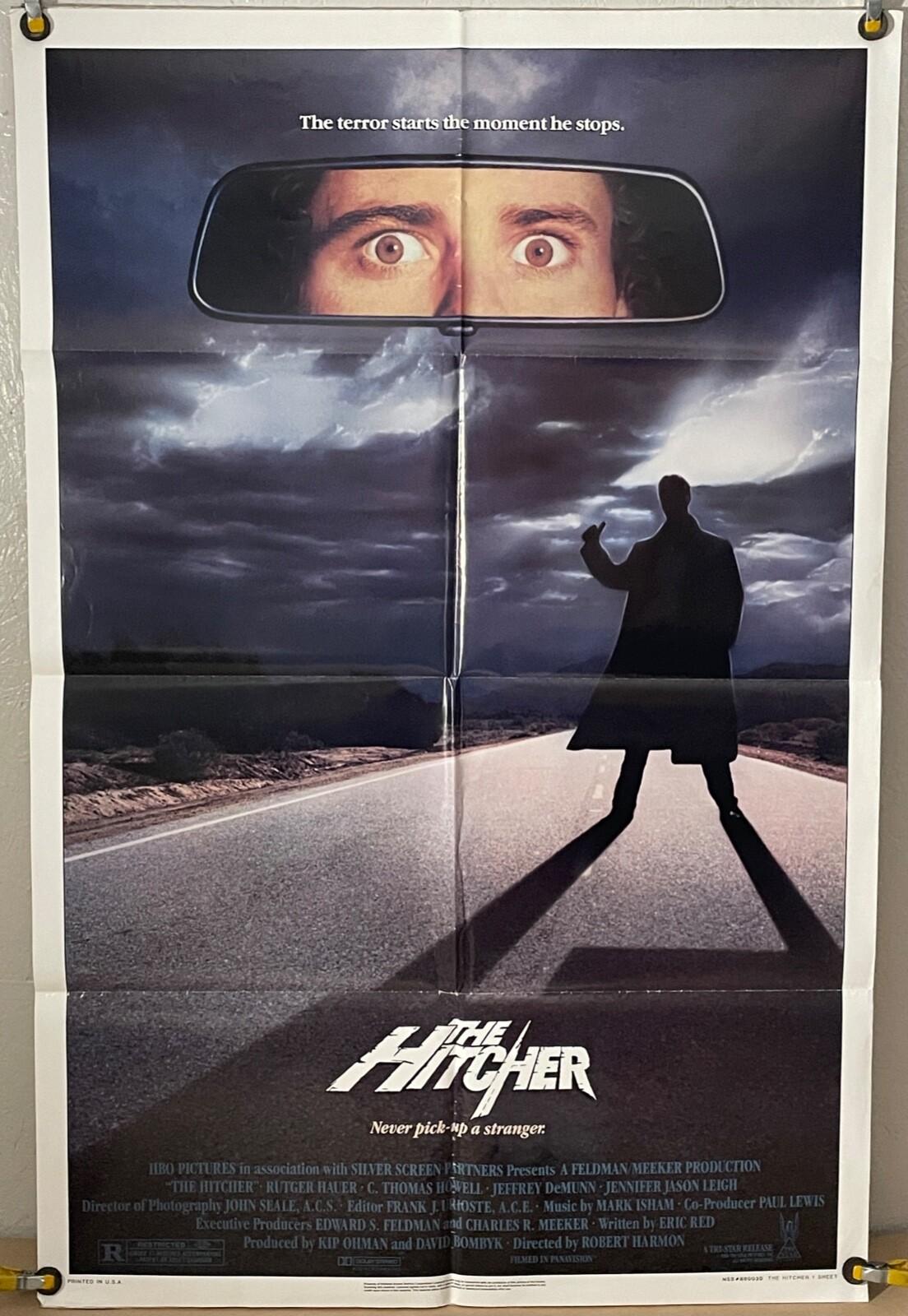 THE HITCHER FF ORIGINAL ONE SHEET MOVIE POSTER RUTGER HAUER (1986)
