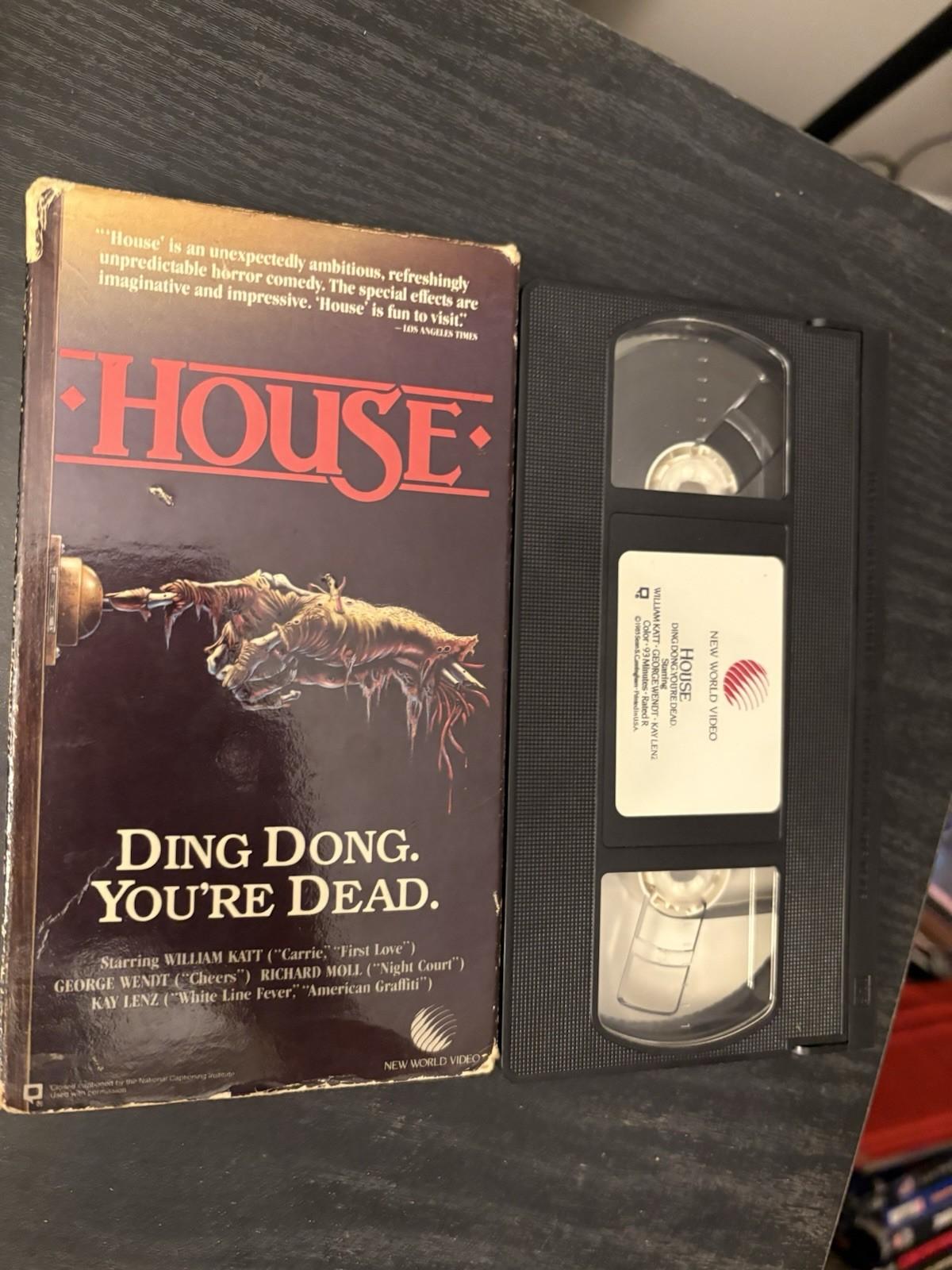 Rare!~ HOUSE (1985) VHS Tape New World Video – Horror Cult Classic – “Ding Dong"