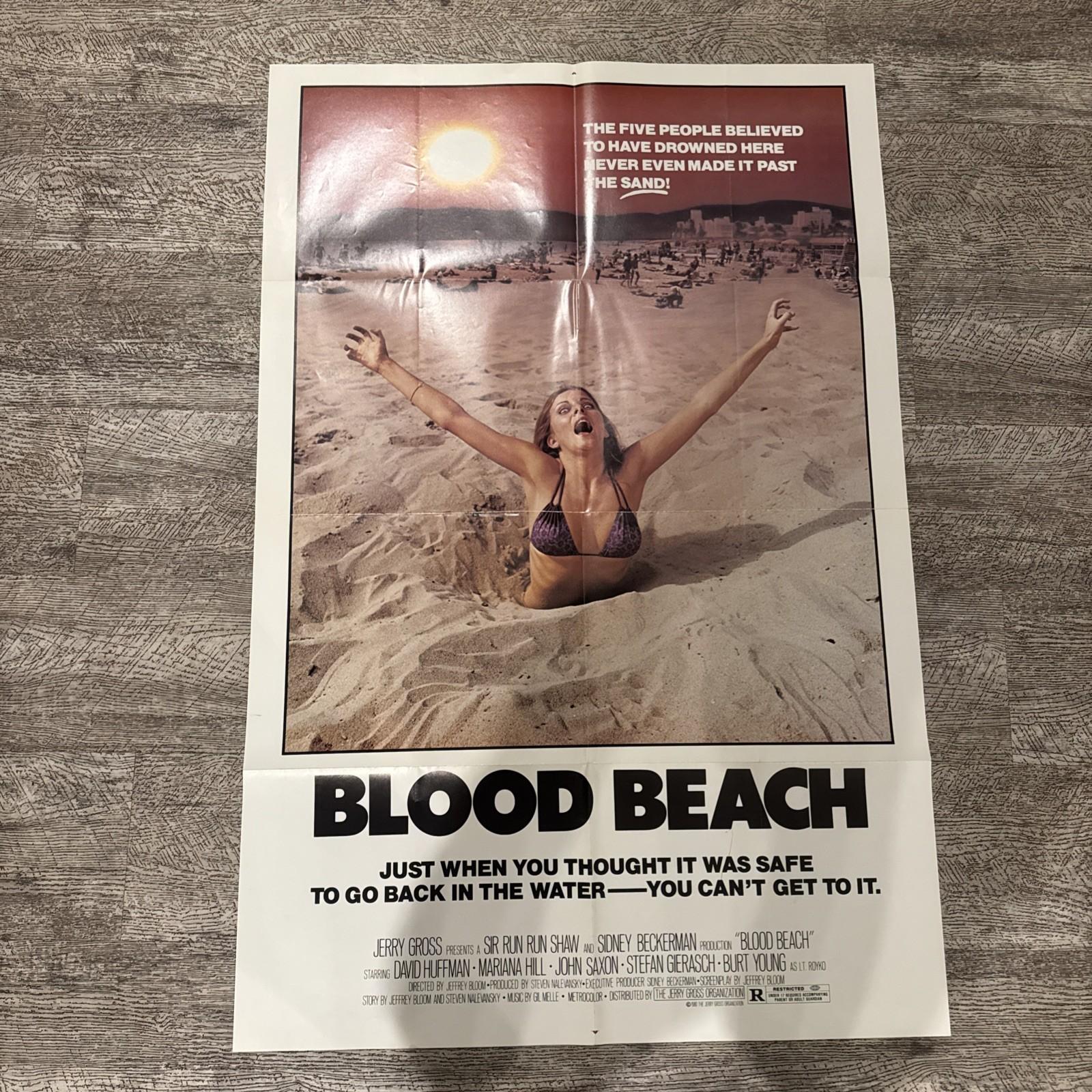 Blood Beach original 1980 video poster  Read Description Large Theater Size