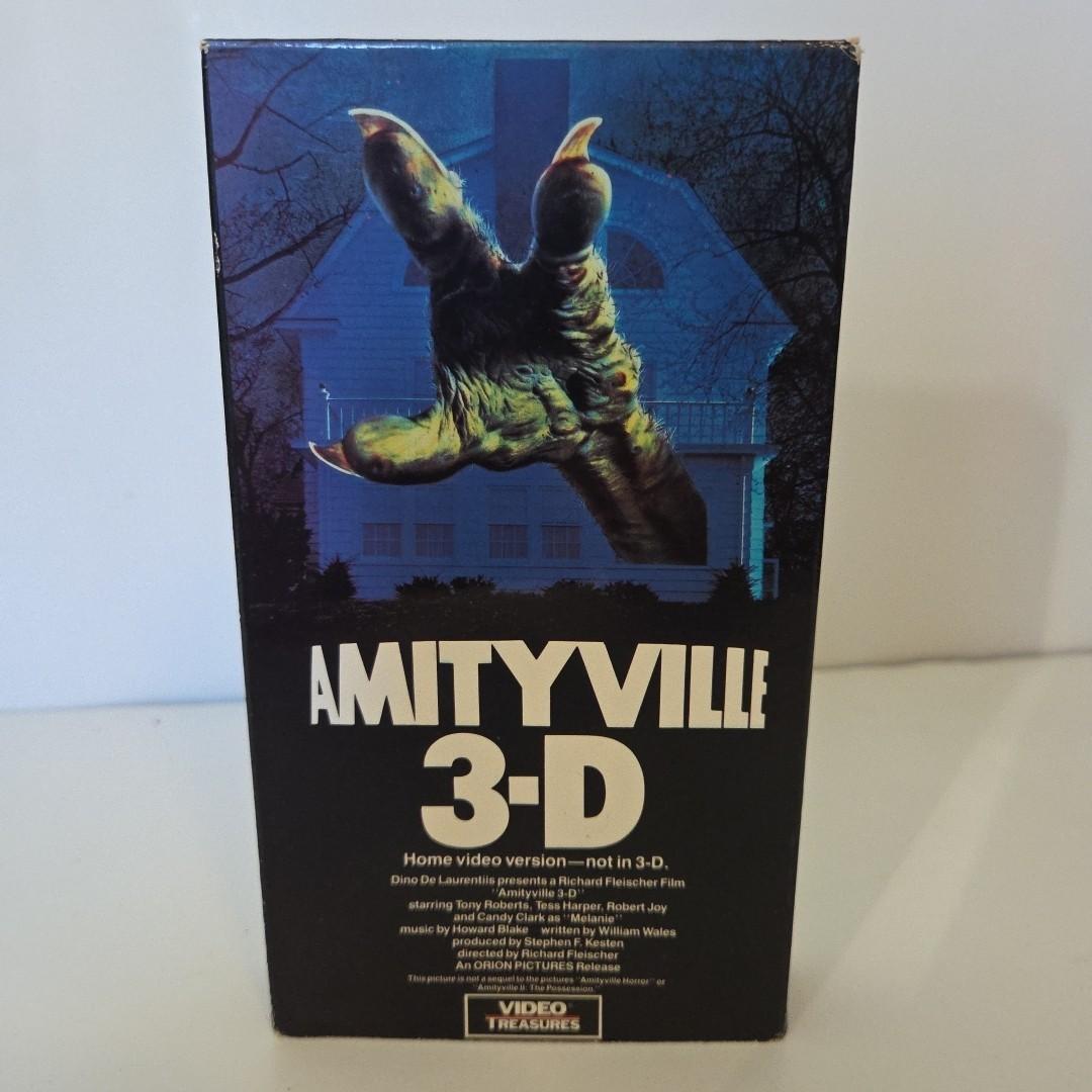 Amityville 3-D VHS, Rare Horror, ORION OOP  Home Version, Non 3-D, 1989