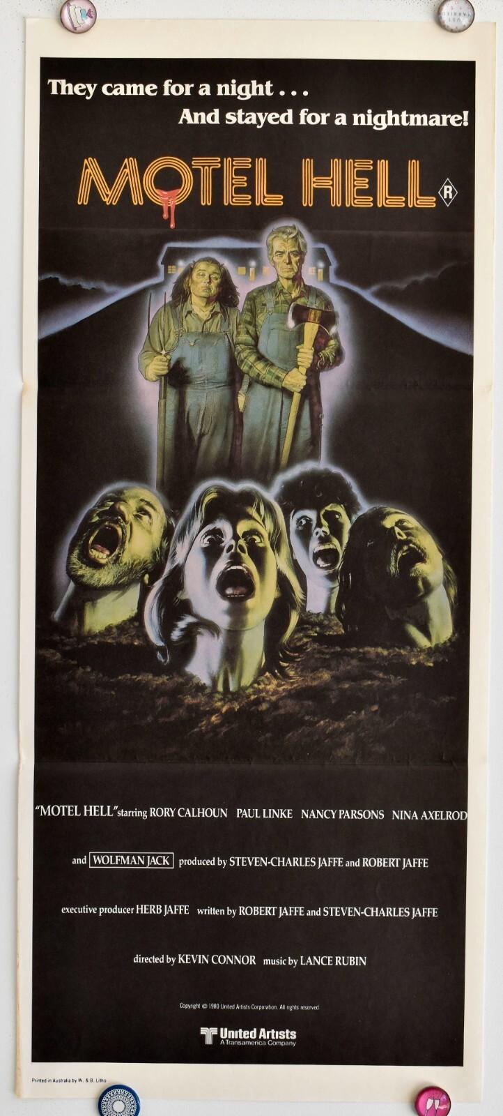 Motel Hell Original 1980 Australian cinema daybill movie poster rare