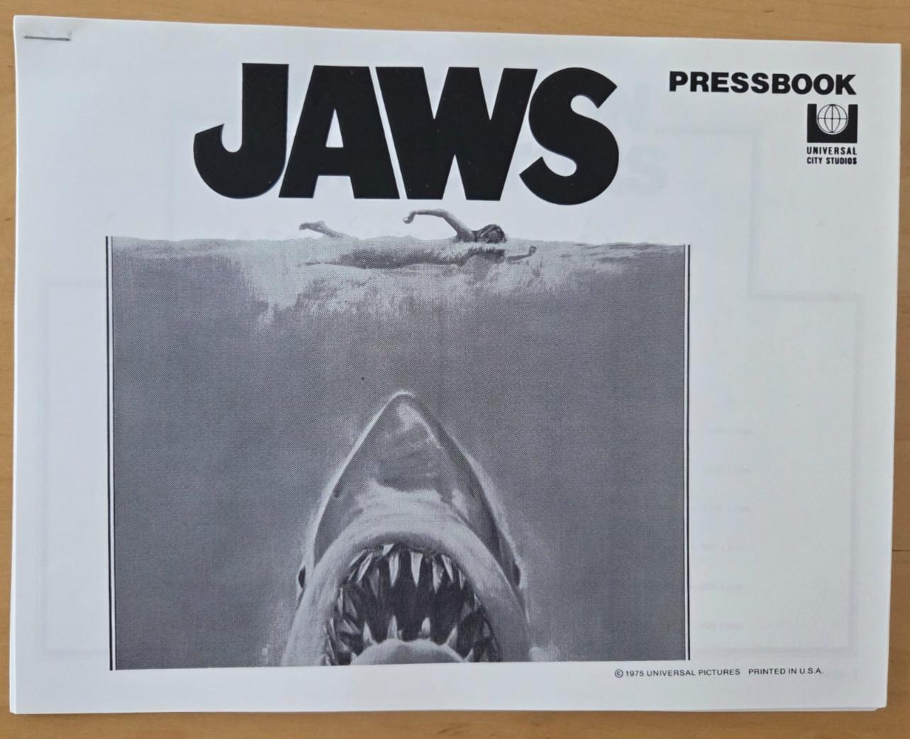 Jaws Original Movie Pressbook, 1975 Universal Studios NO CUTS