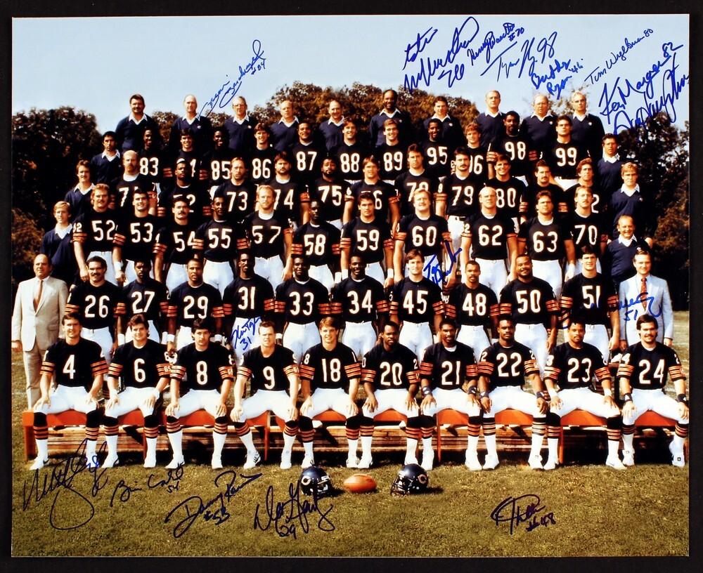 Chicago Bears Team Sign 1985 Champs Vintage Classic A 8 x 10 Rare  Photo