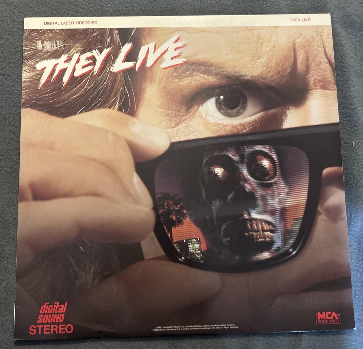 They Live 1988 LaserDisc John Carpenter Roddy Piper MCA 40843 Rare Horror