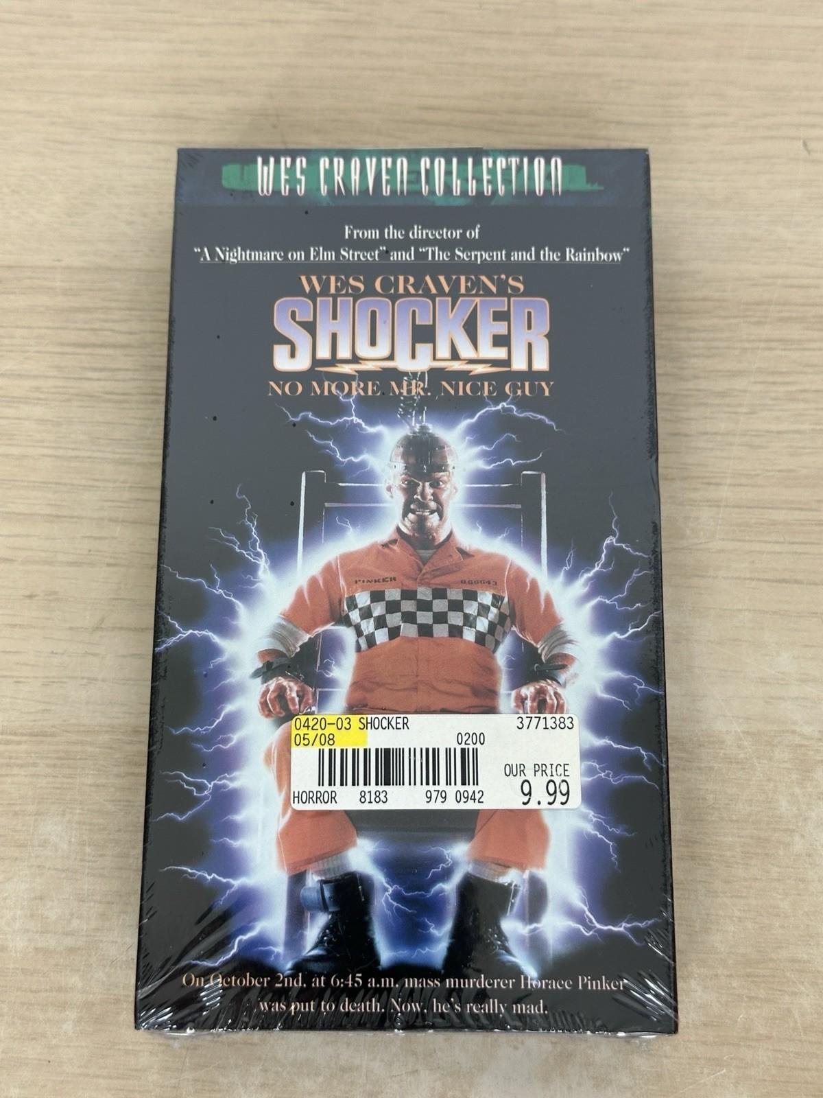 SHOCKER (1989): Wes Craven Collection USA VHS Retail Release - Brand NEW Sealed