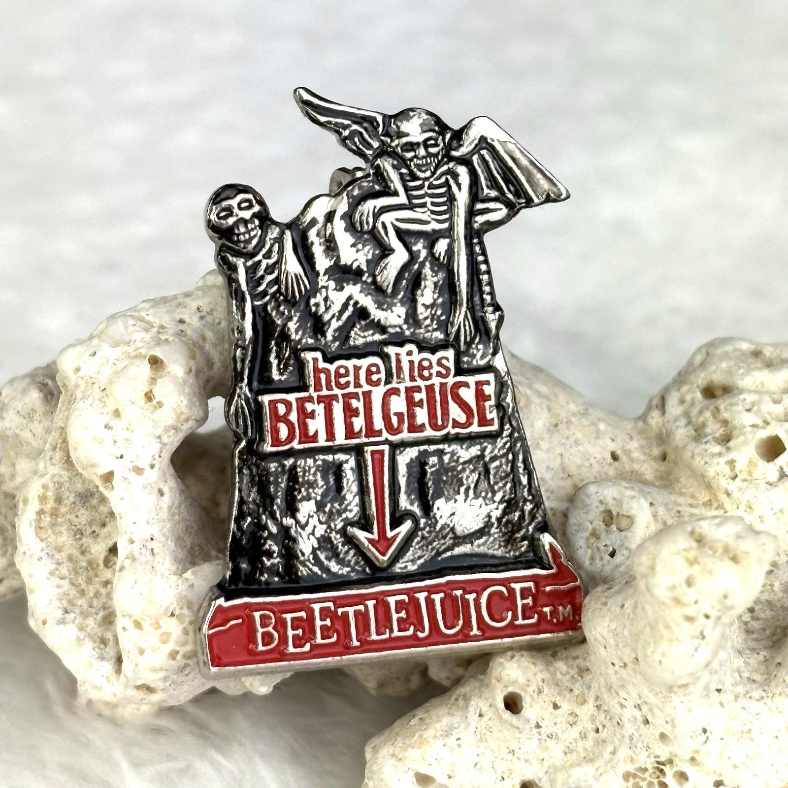 RARE! Vtg 1988 Beetlejuice Movie Warner Bros. Pinnacle Promo Lapel Pin 80s!