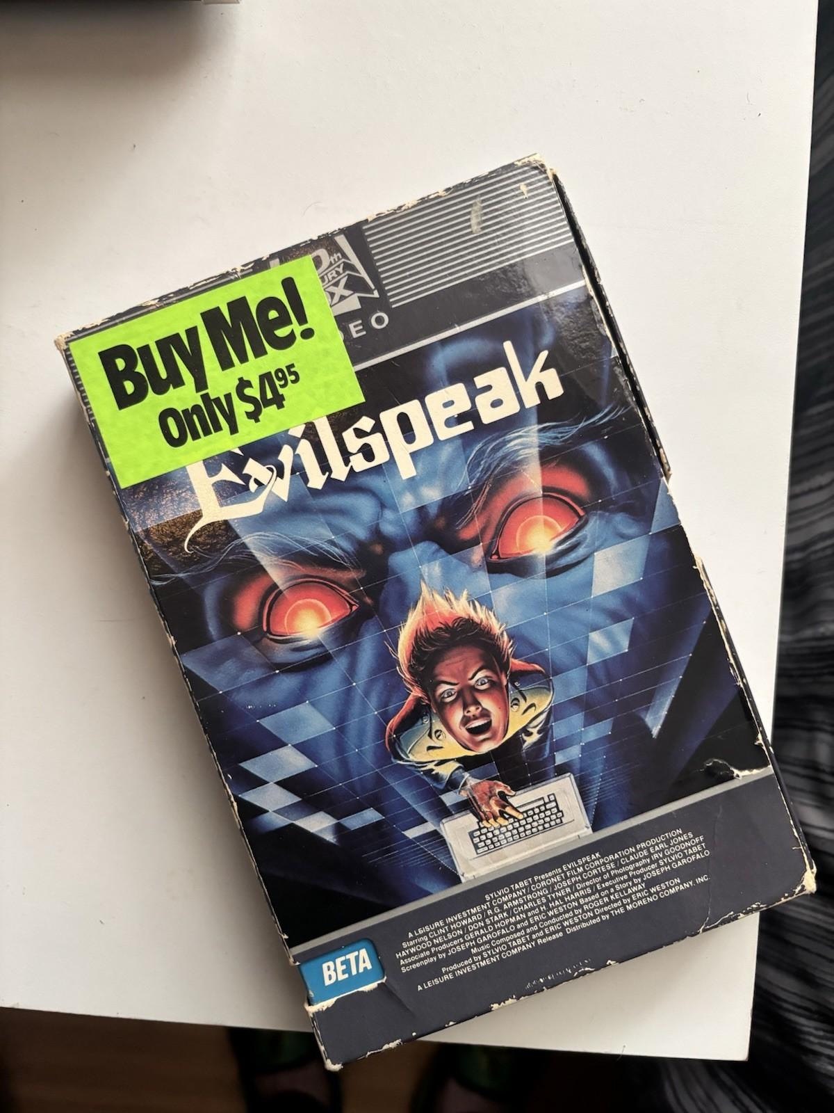 Evilspeak BETAMAX NOT VHS Horror Rare Cult Classic Sci-Fi Clint Howard