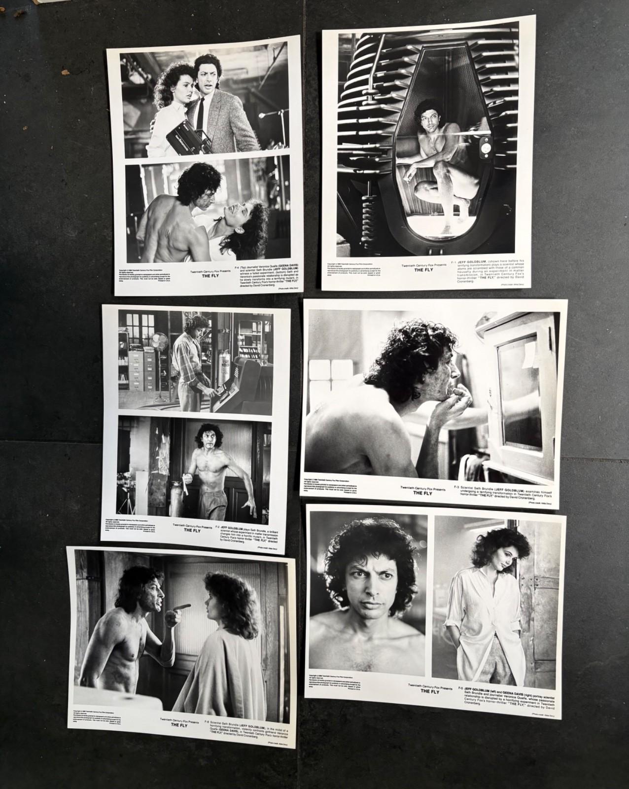 Joblotx6 The Fly film rare original Press Photos, Jeff Goldblum Geena Davis 1986