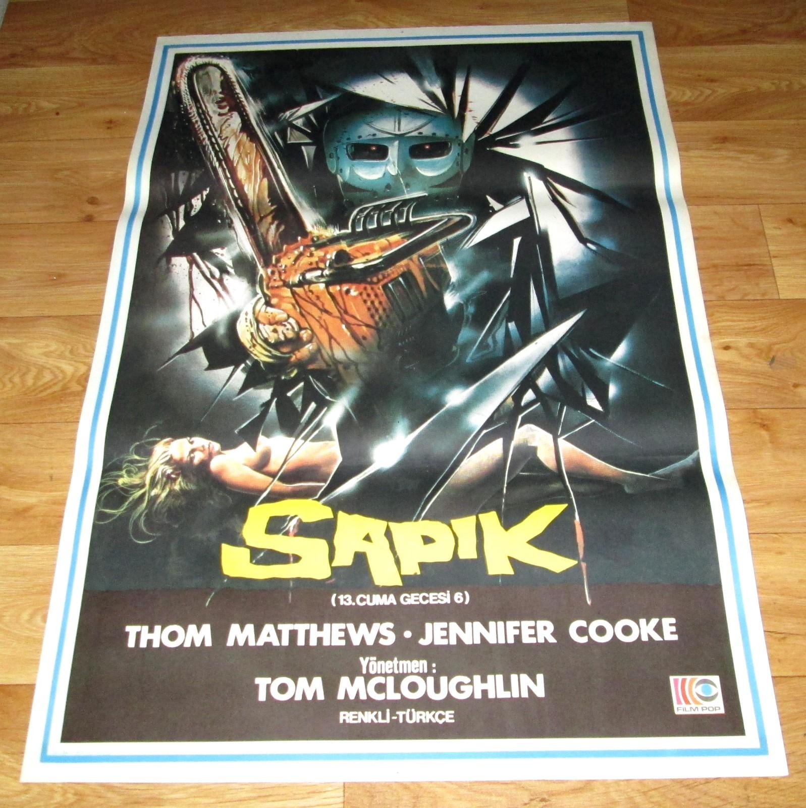 JASON LIVES Friday the 13th Part VI HORROR 1986 Original Turkish Movie Poster