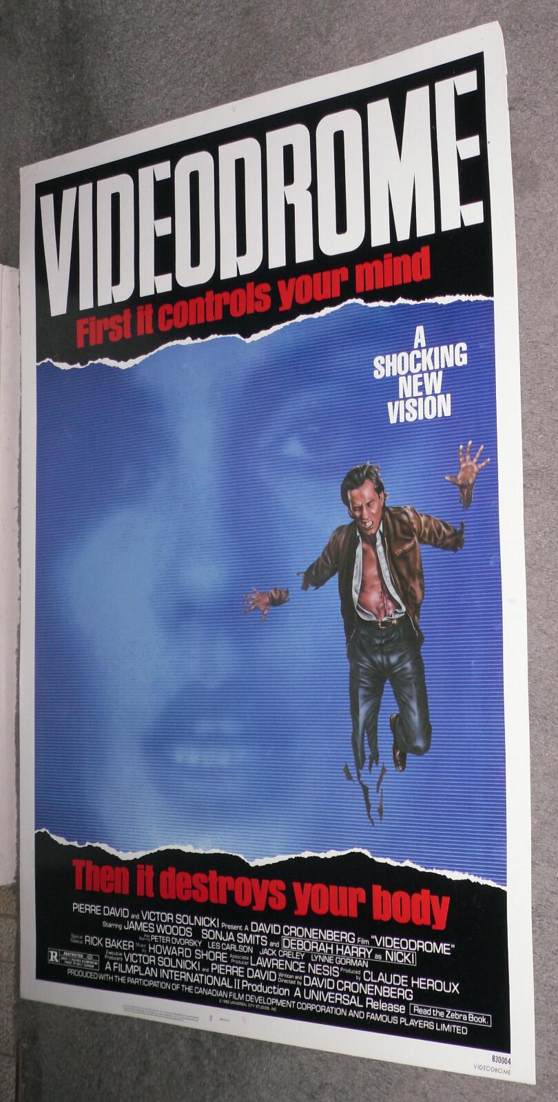 VIDEODROME original 1983 ROLLED 27x41 one sheet movie poster DEBORAH HARRY