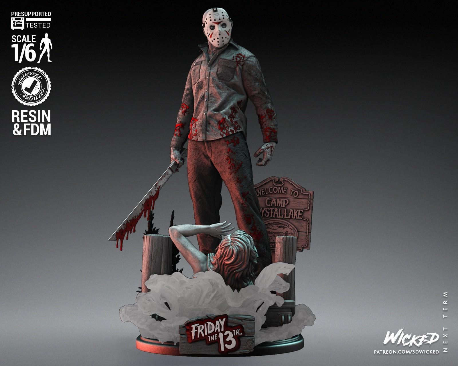 Friday the 13th Jason Diorama 8-inch-tall model kit unassembled unpainted Horror