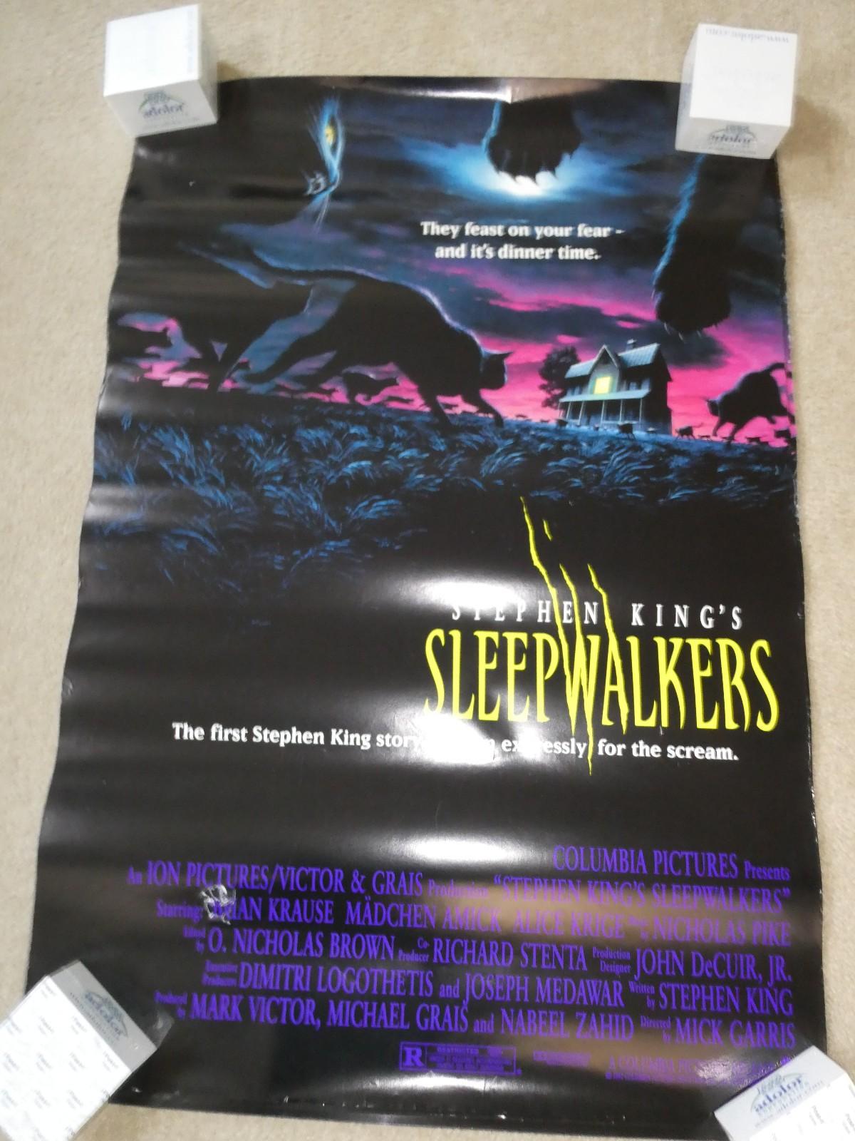 Vintage 1992 Original Movie Poster Steven King Sleepwalkers 40x27"