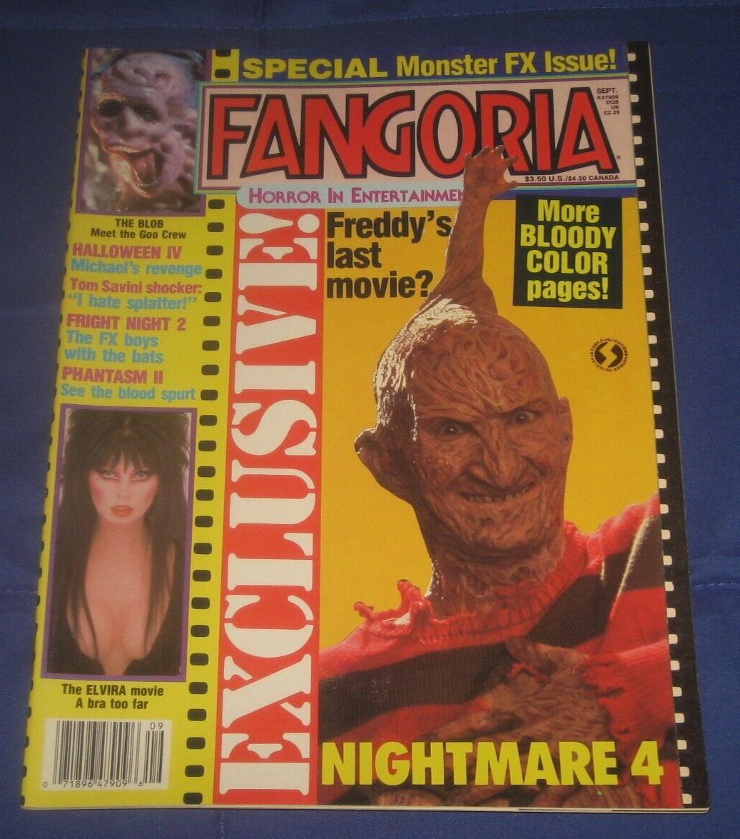 FANGORIA #  77  - FREDDY  /  NIGHTMARE #4 /  ELVIRA    NEAR MINT !