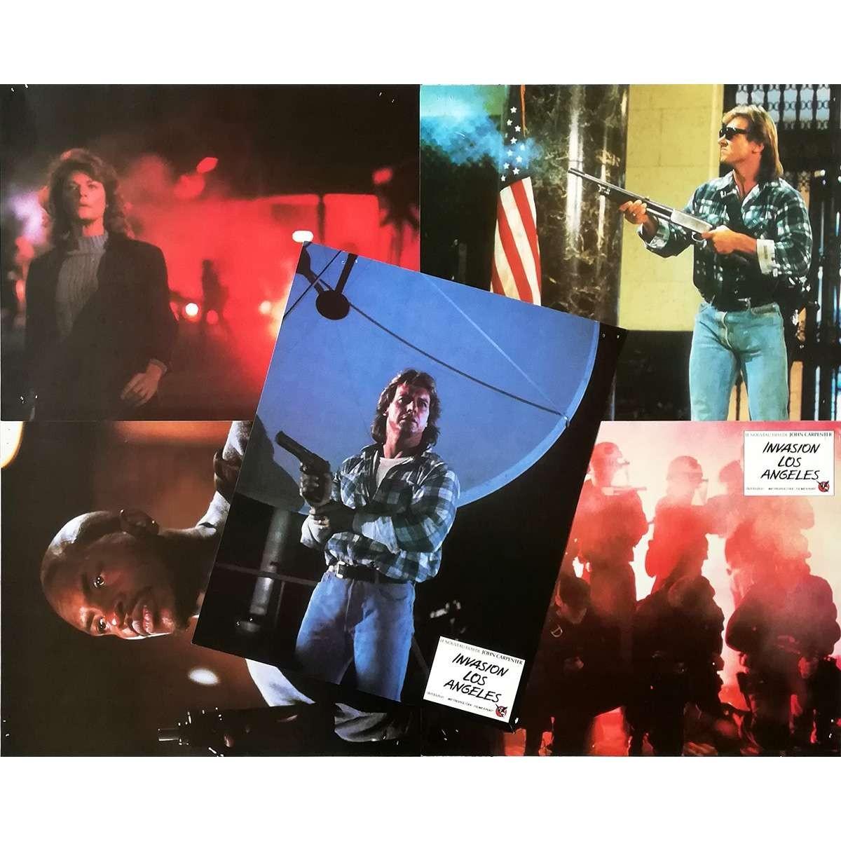 THEY LIVE Original Lobby Cards x5 - 10x12 in. - 1988 - John Carpenter, Roddy Pip