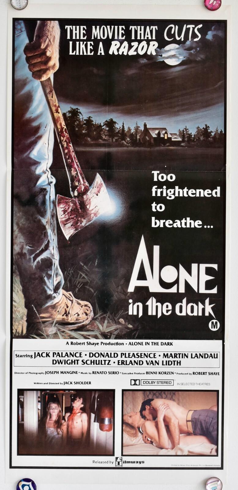 Alone in the Dark Original 1982 Australian daybill movie poster slasher horror