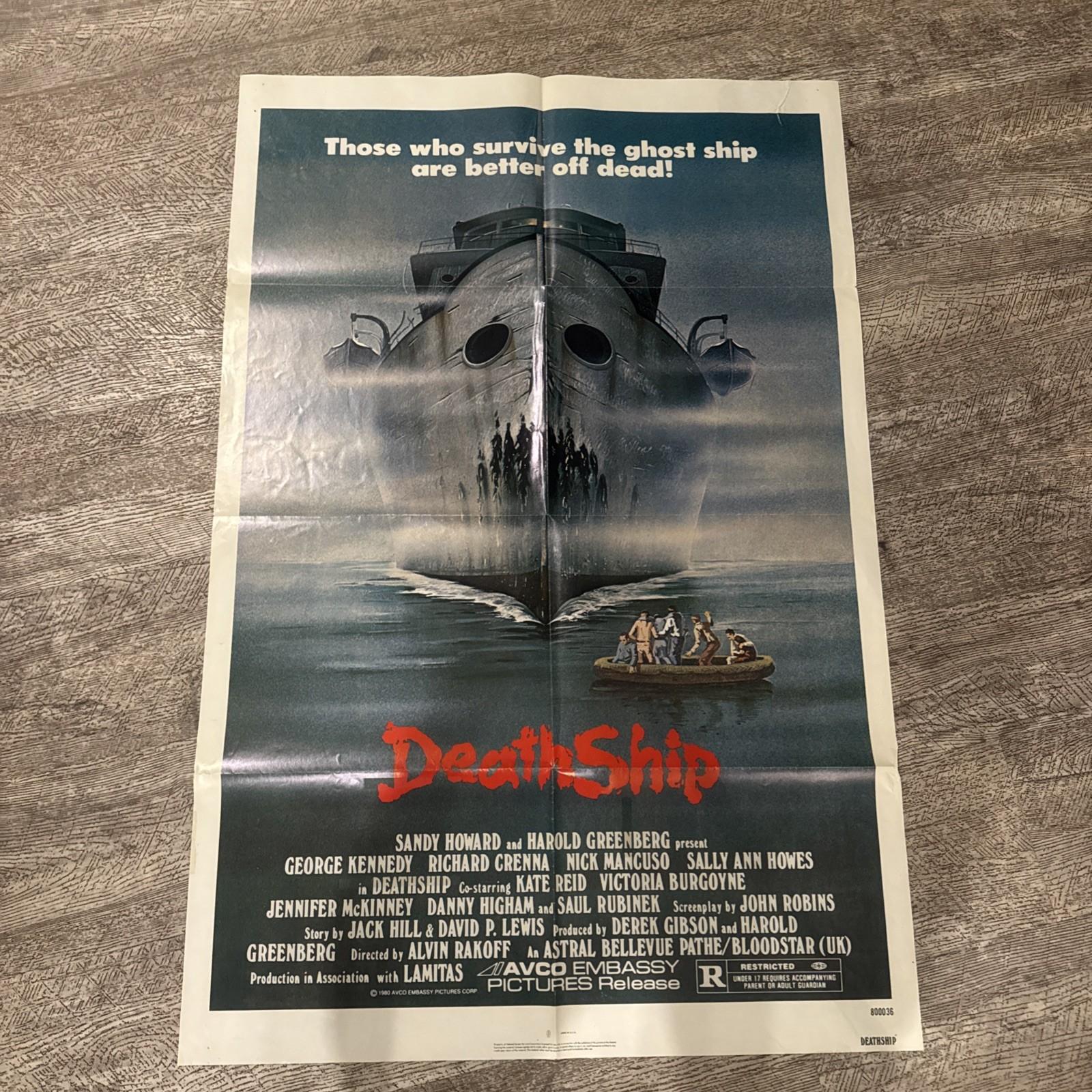Death Ship (1980) Original Alvin Rakoff Horror Movie Poster Folded 27x41 