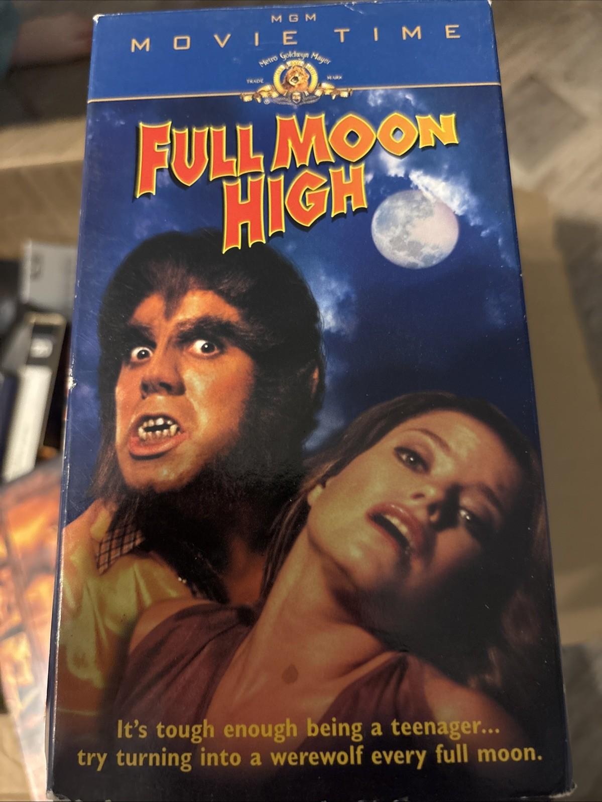 Full Moon High VHS 80's Comedy Horror Werewolf Adam Arkin In Shrink